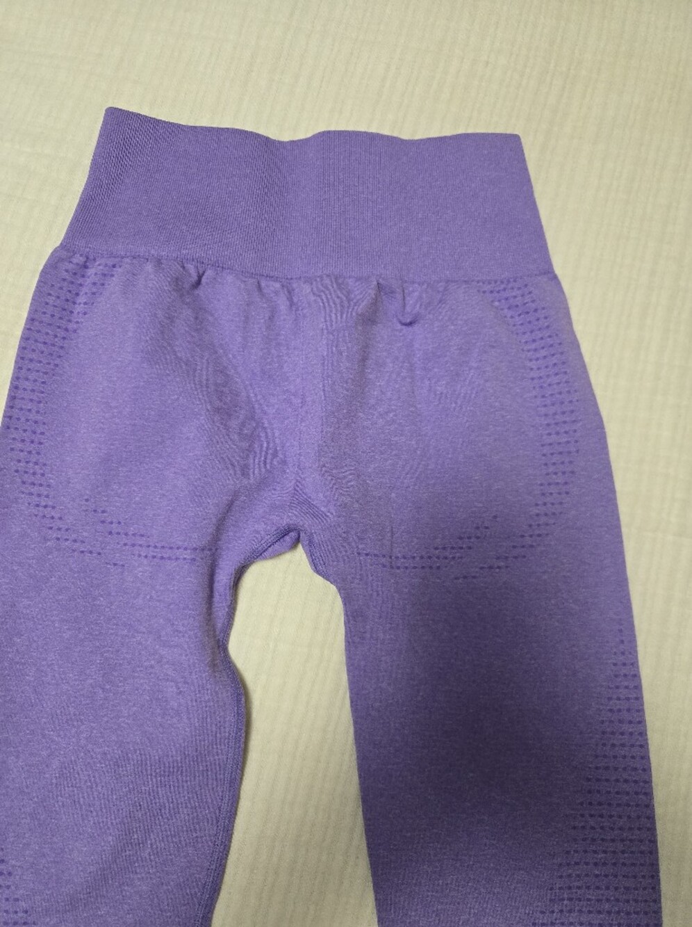 Gymshark Vital Seamless Women's Purple Leggings and Long Sleeve Crop Top Set - Picture 10 of 11